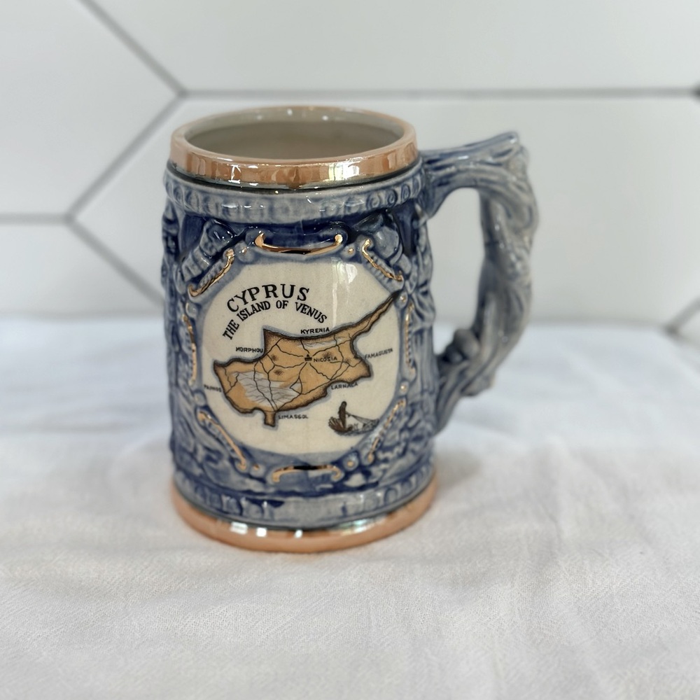 Vintage Cyprus stein mug